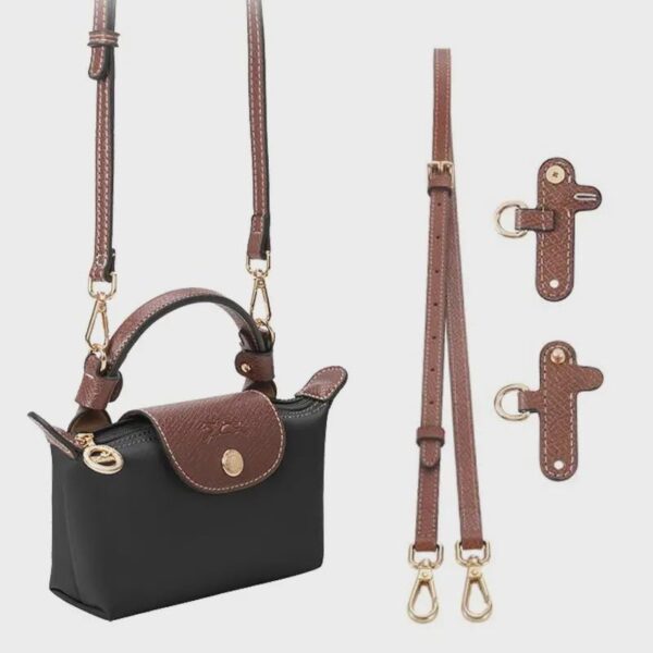 Longchamp Leather Shoulder Strap Replacement - Adjustable Crossbody Strap for Le Pliage, Neo, Travel Bags | Punch-Free Installation, Cowhide - Image 3